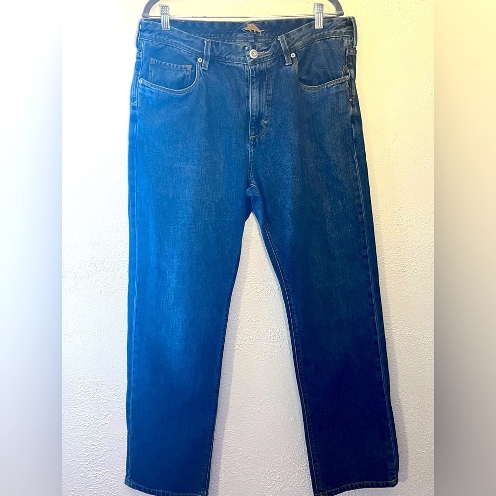 Tommy Bahama Denim Men's Standard Straight Leg Blue Denim Jeans - Size 38x32